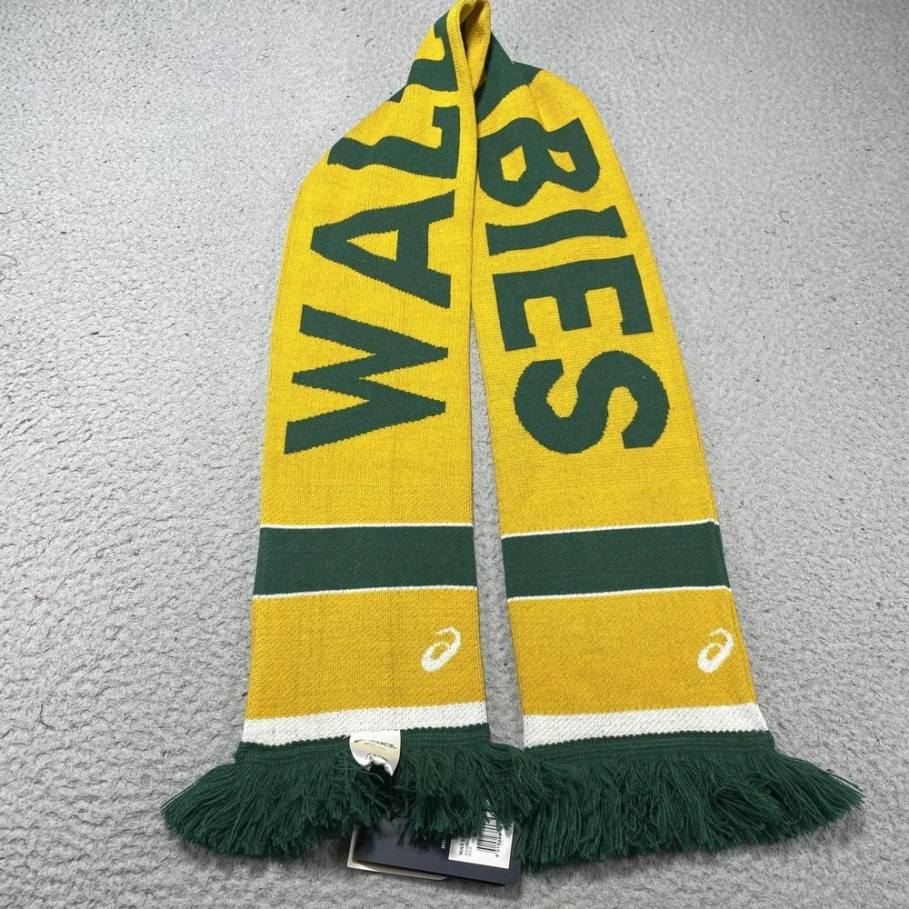 Australia Wallabies Scarf Mens One Size‎ Gold Rugby Union Asics Supporter